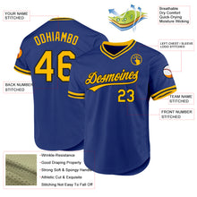 Charger l&#39;image dans la galerie, Custom Royal Gold-Black Authentic Throwback Baseball Jersey
