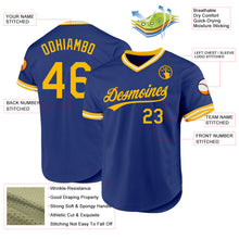 Charger l&#39;image dans la galerie, Custom Royal Gold-White Authentic Throwback Baseball Jersey
