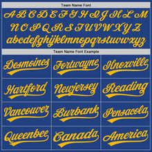 Charger l&#39;image dans la galerie, Custom Royal Gold-White Authentic Throwback Baseball Jersey
