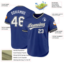 Charger l&#39;image dans la galerie, Custom Royal Black-Gray Authentic Throwback Baseball Jersey
