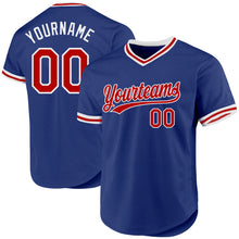 Charger l&#39;image dans la galerie, Custom Royal Red-White Authentic Throwback Baseball Jersey
