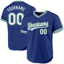 Charger l&#39;image dans la galerie, Custom Royal Kelly Green-Gray Authentic Throwback Baseball Jersey
