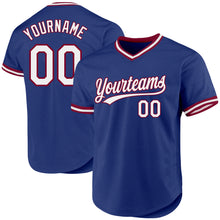 Charger l&#39;image dans la galerie, Custom Royal White-Maroon Authentic Throwback Baseball Jersey
