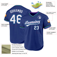 Загрузить изображение в средство просмотра галереи, Custom Royal Purple-Teal Authentic Throwback Baseball Jersey
