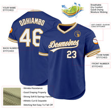 Charger l&#39;image dans la galerie, Custom Royal White-Old Gold Authentic Throwback Baseball Jersey
