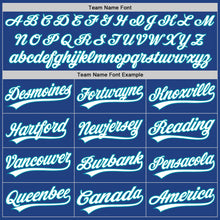 Charger l&#39;image dans la galerie, Custom Royal White-Teal Authentic Throwback Baseball Jersey
