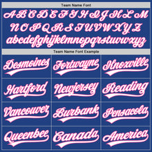Charger l&#39;image dans la galerie, Custom Royal White-Pink Authentic Throwback Baseball Jersey
