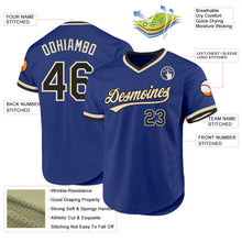 Charger l&#39;image dans la galerie, Custom Royal Black-Cream Authentic Throwback Baseball Jersey
