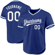 Charger l&#39;image dans la galerie, Custom Royal White Authentic Throwback Baseball Jersey
