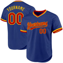 Charger l&#39;image dans la galerie, Custom Royal Red-Gold Authentic Throwback Baseball Jersey
