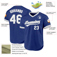 Charger l&#39;image dans la galerie, Custom Royal White-Gray Authentic Throwback Baseball Jersey
