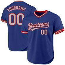 Charger l&#39;image dans la galerie, Custom Royal Gray-Red Authentic Throwback Baseball Jersey
