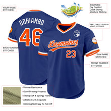 Charger l&#39;image dans la galerie, Custom Royal Orange-White Authentic Throwback Baseball Jersey
