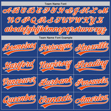 Charger l&#39;image dans la galerie, Custom Royal Orange-White Authentic Throwback Baseball Jersey

