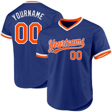 Charger l&#39;image dans la galerie, Custom Royal Orange-White Authentic Throwback Baseball Jersey
