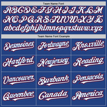 Charger l&#39;image dans la galerie, Custom Royal White-Red Mesh Authentic Throwback Baseball Jersey
