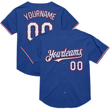 Charger l&#39;image dans la galerie, Custom Royal White-Red Mesh Authentic Throwback Baseball Jersey
