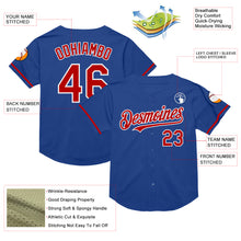 Charger l&#39;image dans la galerie, Custom Royal Red-White Mesh Authentic Throwback Baseball Jersey
