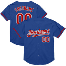 Charger l&#39;image dans la galerie, Custom Royal Red-White Mesh Authentic Throwback Baseball Jersey
