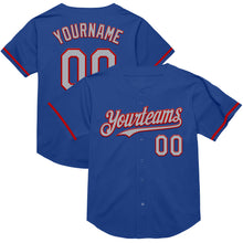 Charger l&#39;image dans la galerie, Custom Royal Gray-Red Mesh Authentic Throwback Baseball Jersey
