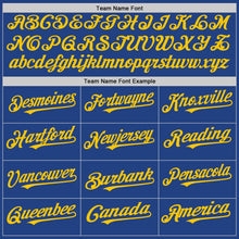 Charger l&#39;image dans la galerie, Custom Royal Yellow Mesh Authentic Throwback Baseball Jersey
