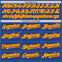 Charger l&#39;image dans la galerie, Custom Royal Yellow-Orange Mesh Authentic Throwback Baseball Jersey
