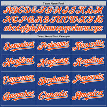 Charger l&#39;image dans la galerie, Custom Royal Orange-White Mesh Authentic Throwback Baseball Jersey
