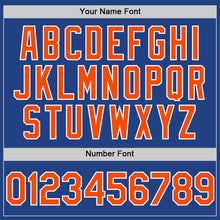 Charger l&#39;image dans la galerie, Custom Royal Orange-White Mesh Authentic Throwback Baseball Jersey
