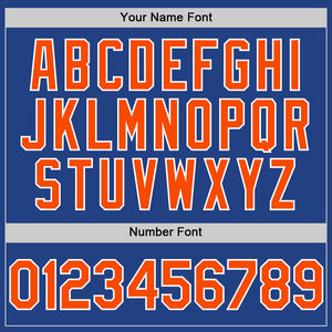 Custom Royal Orange-White Mesh Authentic Throwback Baseball Jersey