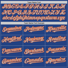 Charger l&#39;image dans la galerie, Custom Royal Gray-Orange Mesh Authentic Throwback Baseball Jersey
