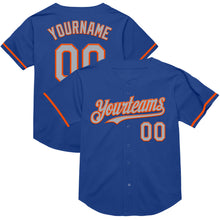 Charger l&#39;image dans la galerie, Custom Royal Gray-Orange Mesh Authentic Throwback Baseball Jersey
