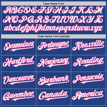 Charger l&#39;image dans la galerie, Custom Royal White-Pink Mesh Authentic Throwback Baseball Jersey
