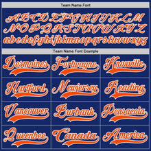 Charger l&#39;image dans la galerie, Custom Royal Orange-White Hockey Lace Neck Jersey
