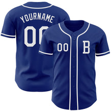 Laden Sie das Bild in den Galerie-Viewer, Custom Royal White Authentic Baseball Jersey
