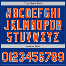 Laden Sie das Bild in den Galerie-Viewer, Custom Royal Orange-White Authentic Baseball Jersey
