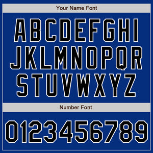 Custom Royal Black-White Authentic Baseball Jersey