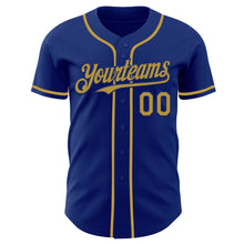 Laden Sie das Bild in den Galerie-Viewer, Custom Royal Old Gold Authentic Baseball Jersey
