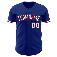 Laden Sie das Bild in den Galerie-Viewer, Custom Royal White-Red Authentic Baseball Jersey
