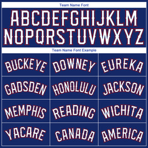 Custom Royal White-Red Authentic Baseball Jersey