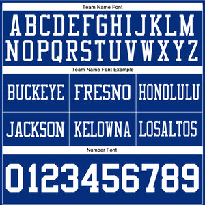 Custom Royal White Authentic Football Jersey