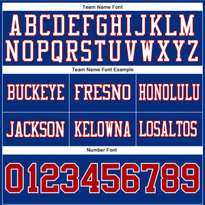 Custom Royal Red-White Authentic Football Jersey