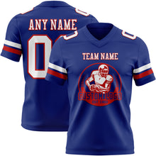 Laden Sie das Bild in den Galerie-Viewer, Custom Royal White-Red Authentic Football Jersey

