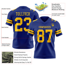 Laden Sie das Bild in den Galerie-Viewer, Custom Royal Yellow Authentic Football Jersey

