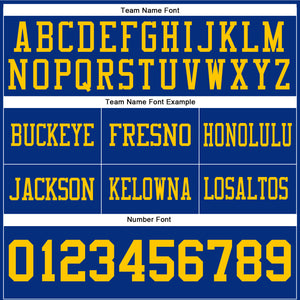 Custom Royal Yellow Authentic Football Jersey