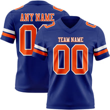 Laden Sie das Bild in den Galerie-Viewer, Custom Royal Orange-White Authentic Football Jersey
