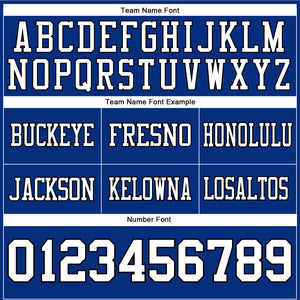 Custom Royal White-Black Authentic Football Jersey