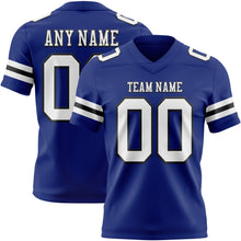 Laden Sie das Bild in den Galerie-Viewer, Custom Royal White-Black Authentic Football Jersey
