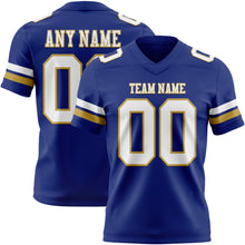 Laden Sie das Bild in den Galerie-Viewer, Custom Royal White-Old Gold Authentic Football Jersey
