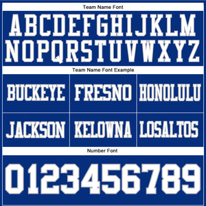 Custom Royal White-Gray Authentic Football Jersey