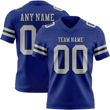 Laden Sie das Bild in den Galerie-Viewer, Custom Royal Gray-Black Authentic Football Jersey
